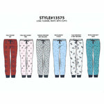 Load image into Gallery viewer, Women's Long 100% Cotton Flannel Pants with Cuffs