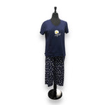 Load image into Gallery viewer, Women's Two Piece Cotton Jersey Knit Capri Pajama Set