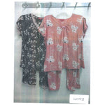 Load image into Gallery viewer, Women's Peached Jersey Knit Pajama Set with Lace Trim & Satin Bow