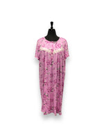 Load image into Gallery viewer, Women's Peached Jersey Short Sleeve Gown with Lace Ribbon