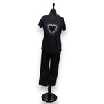 Load image into Gallery viewer, Women's Two Piece Cotton Capri Set with Screen Printed Top