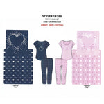 Load image into Gallery viewer, Women's Two Piece Cotton Capri Set with Screen Printed Top