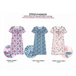 Load image into Gallery viewer, Women's Nightgowns with Front Yoke-Neckline & Lace Trim