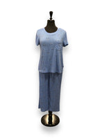 Load image into Gallery viewer, Women's Poly Spandex Short Sleeve Capri Set with Chest Pocket