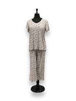 Load image into Gallery viewer, Women's Two Piece Peached Jersey Capri Set with Flutter Sleeves
