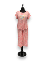 Load image into Gallery viewer, Women's Two Piece Peached Jersey Capri Set with Crew-Neck
