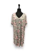 Load image into Gallery viewer, Women's Peached Jersey Knit Drop Shoulder Sleep Shirt with Lace Trim & Satin Bow