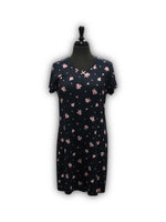 Load image into Gallery viewer, Women's Pointelle Knit V-Neck Sleepshirt with Picot Edging & Satin Bow