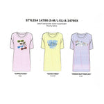 Load image into Gallery viewer, Women's Peached Jersey Knit Short Sleeved Sleepshirt with Drop Shoulder
