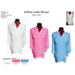 Load image into Gallery viewer, Women's 3/4 Sleeve Airflow Blouse with Half Button Front & Sleeve Straps