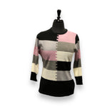 Load image into Gallery viewer, Women's Acrylic Lego 3/4 Sleeve Sweeter with Puzzle Pattern