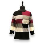 Load image into Gallery viewer, Women's Acrylic Lego 3/4 Sleeve Sweeter with Puzzle Pattern