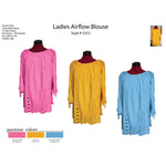 Load image into Gallery viewer, Women's 3/4 Sleeve Airflow Blouse with String Ties & Buttons