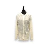 Load image into Gallery viewer, Women's Long Sleeve Button Up Acrylic Cardigan Sweater with Zig Zag Knitted Pattern