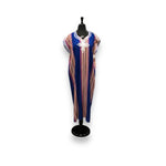 Load image into Gallery viewer, Women's Cotton Budget Friendly Everyday Multicolor & V-Pattern Caftans