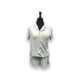 Load image into Gallery viewer, Women's Two Piece Peached Jersey Boxer Set with Notched Collar