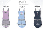 Load image into Gallery viewer, Cotton Knit Cami Boxer Set w Screen Print