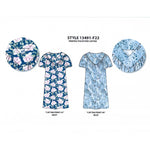 Load image into Gallery viewer, Women's Polyester Printed Short Caftans with V-Yoke