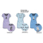 Load image into Gallery viewer, Women's Poly Cotton Jersey Knit Sleep Shirt with Embroidered Applique