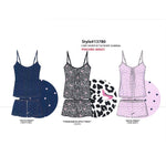 Load image into Gallery viewer, Women's Two Piece Peached Jersey Knit Camisole & Boxer Set