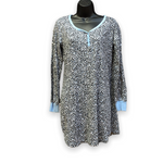 Load image into Gallery viewer, Women's Peached Jersey Night Shirt with Buttoned Placket