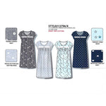Load image into Gallery viewer, Women's Cotton Jersey Knit Short Sleeve Gown with Lace Ribbon