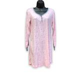 Load image into Gallery viewer, Women's Peached Jersey Night Shirt with Buttoned Placket