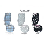 Load image into Gallery viewer, BULK BUY - Women's Plush Micropolar Printed Long-Sleeved Nightshirt (6-Pack)