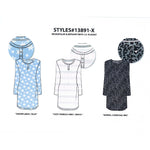 Load image into Gallery viewer, Women's Micropolar Printed Sleep Shirt with 1/2 Placket