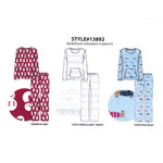 Load image into Gallery viewer, Women's Two Piece Micropolar Printed Pajama Set with Kangaroo Pouch