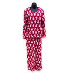Load image into Gallery viewer, Women's Two Piece Micropolar Printed Pajama Set with Kangaroo Pouch
