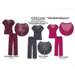 Load image into Gallery viewer, Women's Peached Knit Capri Set with Lace Insert, Satin Bow & Pendant