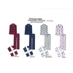 Load image into Gallery viewer, BULK BUY - Women's Two Piece Peached Jersey Pajama Set with Notched Collar (Gift Packaged) (6-Pack)