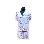 Load image into Gallery viewer, Women's Two Piece Peached Jersey Boxer Set with Notched Collar