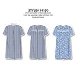 Load image into Gallery viewer, BULK BUY - Women's Seersucker Printed Dusters with Lace & Zipper (6-Pack or 3-Pack)