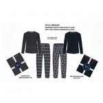 Load image into Gallery viewer, Men's Two Piece Pressed Micropolar Pajama Set with Long Sleeve T-Shirt (Gift Packaged)