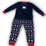 Load image into Gallery viewer, Men's Micropolar Pajama Set with Fairisle Pattern and Screen Printed Top