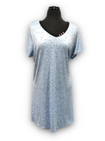 Load image into Gallery viewer, Women's Peached Jersey Shirttail Sleep Shirt with Heart Buttons