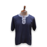 Load image into Gallery viewer, Men's Budget Friendly Short Sleeved Cotton Caftan T-Shirt with Embroidery