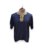 Load image into Gallery viewer, Men's Budget Friendly Short Sleeved Cotton Caftan T-Shirt with Embroidery