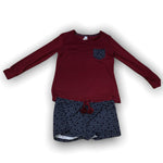 Load image into Gallery viewer, Women's Two Piece Pajama Set with Long Sleeve Top & Shorts