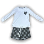 Load image into Gallery viewer, Women's Two Piece Pajama Set with Long Sleeve Top & Shorts