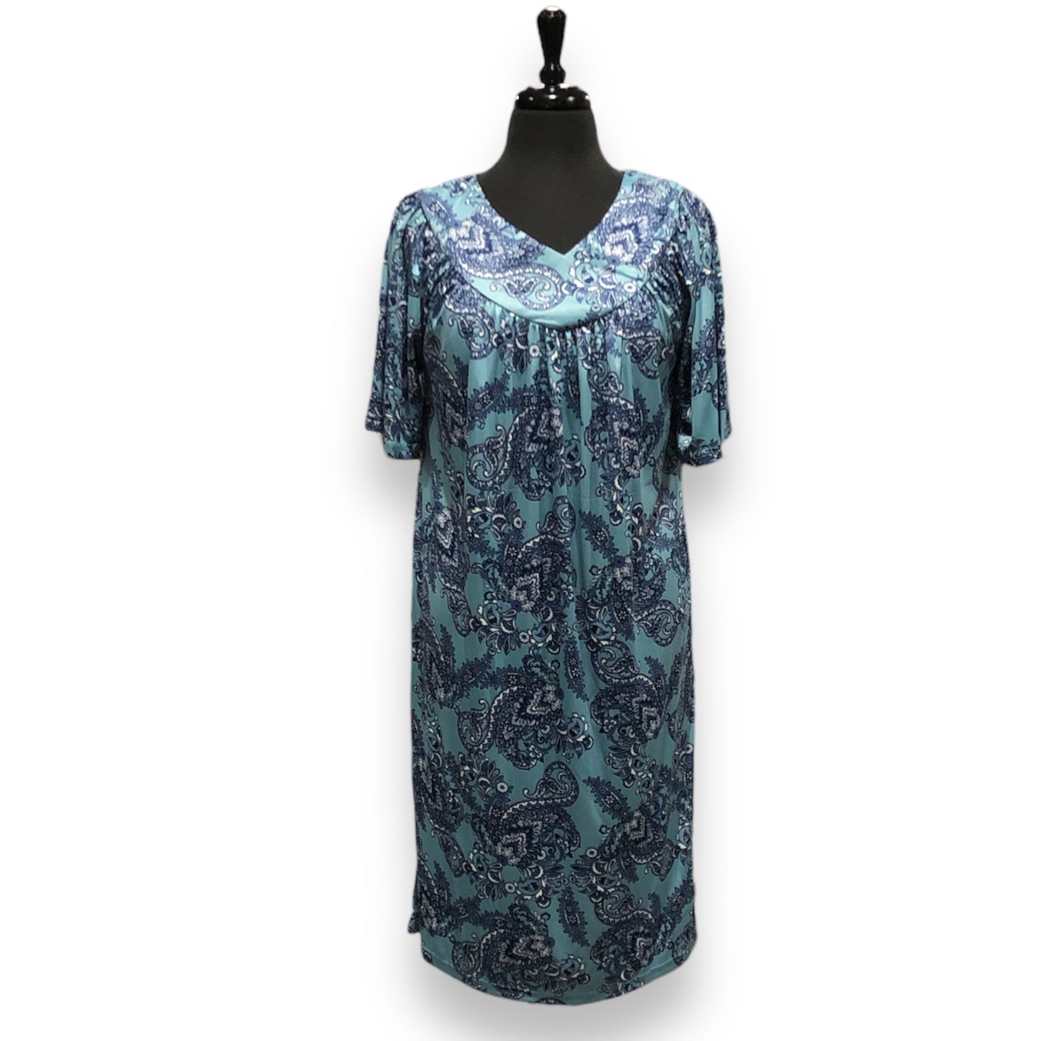 Women's Polyester Printed Short Caftans with V-Yoke