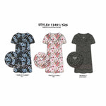 Load image into Gallery viewer, BULK BUY - Women's Polyester Printed Short Caftans with V-Yoke (6-Pack)
