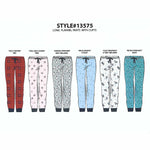 Load image into Gallery viewer, Women&#39;s Long 100% Cotton Flannel Pants with Cuffs
