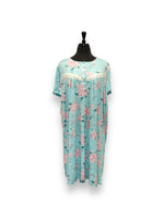 Load image into Gallery viewer, Women's Peached Jersey Short Sleeve Gown with Lace Ribbon
