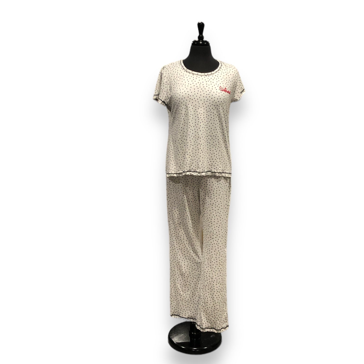 Women's Two Piece Poly Spandex  Capri Pajama Set