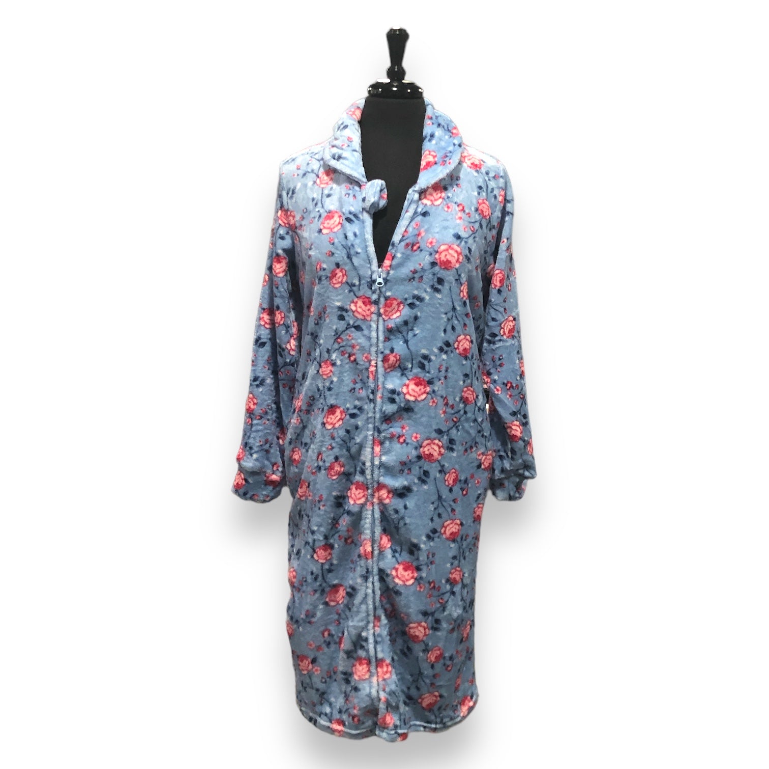BULK BUY - Women's Plush Micropolar Robe with Zip Front (6-Pack)
