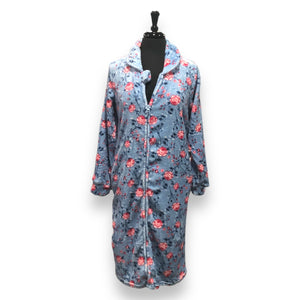 Women's Plush Micropolar Robe with Zip Front
