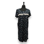 Load image into Gallery viewer, Women&#39;s Cotton Jersey Knit Nightgowns with Lace &amp; Bow
